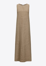 RUOHAN Auma Linen Maxi Dress Khaki RE098SS26(EU)_KHAKI