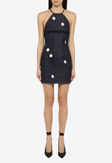 David Koma Embellished Mini Denim Dress Blue RE24DK62DDDE/O_DAVID-BL