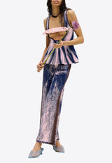 PH5 Zahra Wide-Leg Denim-Print Pants Multicolor RE26PA026PIN_PINK