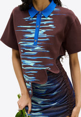 PH5 Ebony Wavy Polo T-shirt Brown RE26TP034BRN_BROWN