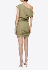 Paris Georgia Remmy One-Shoulder Mini Dress Cream REMMYD003-CLY_GREY