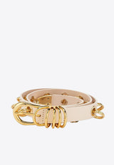 Déhanche Revenge Leather and 24K Gold Belt Ivory REVG-G_IVORY