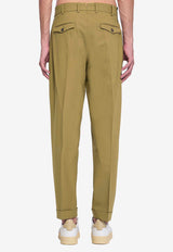 PT Torino Tailored Wool-Blend Pants Green RFZAZ40FWD--0090