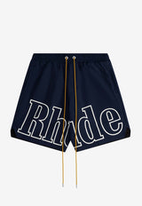Rhude Logo Track Shorts RHPS24SH05005302NAVY