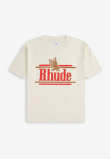 Rhude Rossa Logo Print T-shirt RHPS24TT10012611CREAM