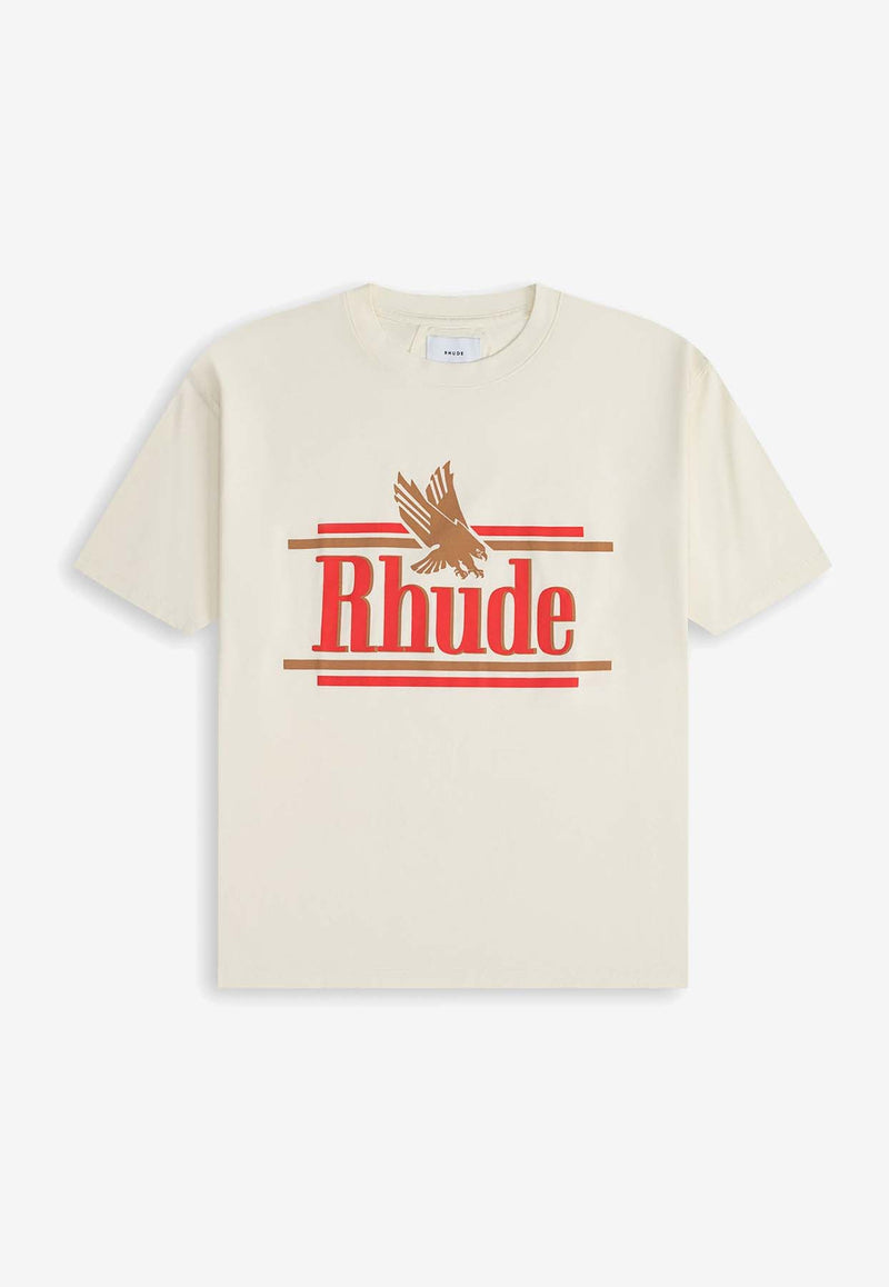 Rhude Rossa Logo Print T-shirt RHPS24TT10012611CREAM