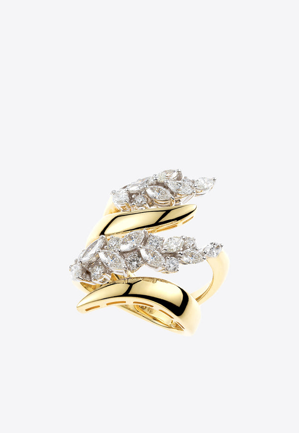 Yeprem Golden Strada Stackable Diamond Ring in 18-karat Yellow Gold RI3007.4