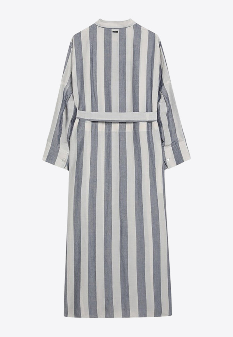 S Max Mara Rima Striped Midi Shirt Dress Blue RIMACO/Q_MAXS-001