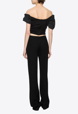Paris Georgia Rio Off-Shoulder Draped Bodice Black RIOB001-BLK_BLACK