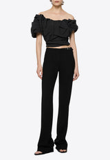 Paris Georgia Rio Off-Shoulder Draped Bodice Black RIOB001-BLK_BLACK