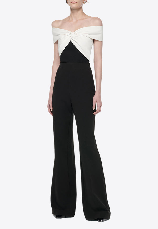 Roland Mouret Off-Shoulder Cady Top RM-PF24-012T-BBLACK/WHITE