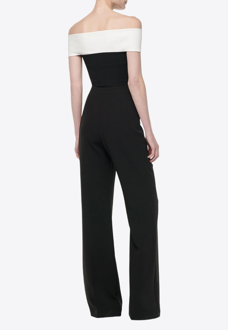 Roland Mouret Off-Shoulder Cady Top RM-PF24-012T-BBLACK/WHITE