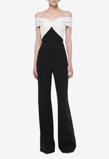 Roland Mouret Off-Shoulder Cady Top RM-PF24-012T-BBLACK/WHITE