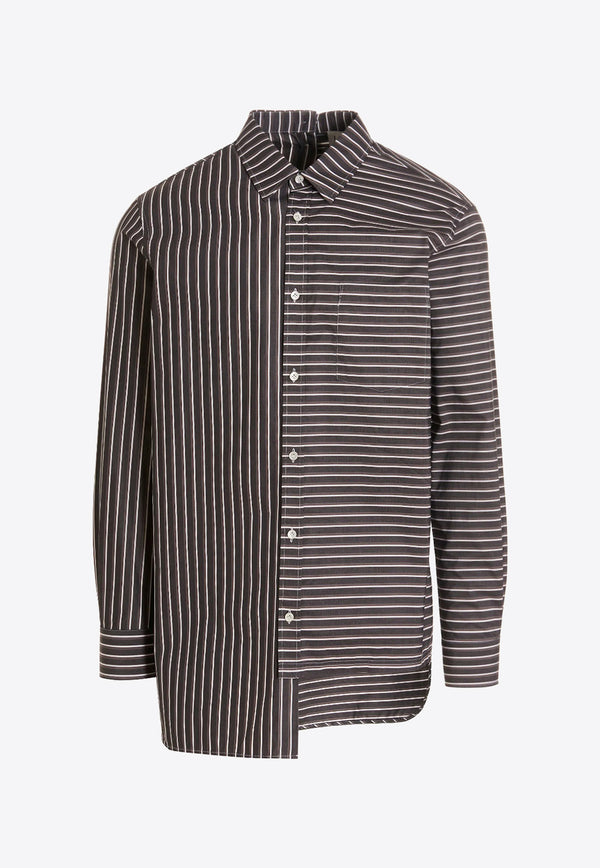 Lanvin Asymmetric Striped Shirt RM-SI0013-5593-P23MULTICOLOUR