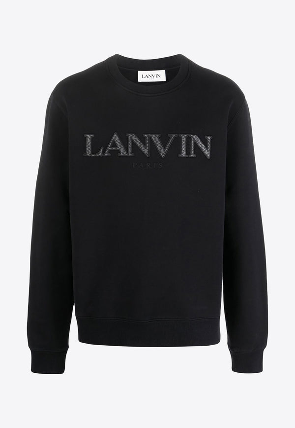 Lanvin Logo Embroidered Crewneck Sweatshirt RM-SS0001-J209-P23BLACK