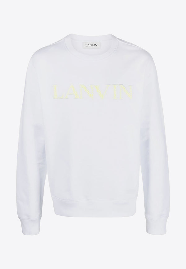 Lanvin Logo Embroidered Crewneck Sweatshirt RM-SS0001-J209-P23WHITE