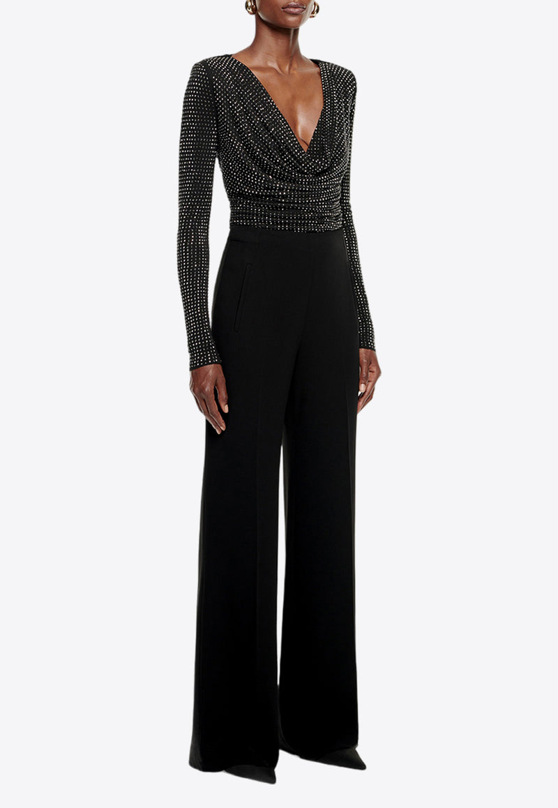 Roland Mouret High-Waist Wide-Leg Cady Pants RM-SS23-001P-BBLACK