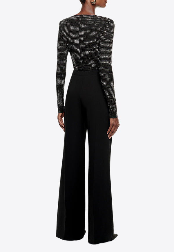 Roland Mouret High-Waist Wide-Leg Cady Pants RM-SS23-001P-BBLACK