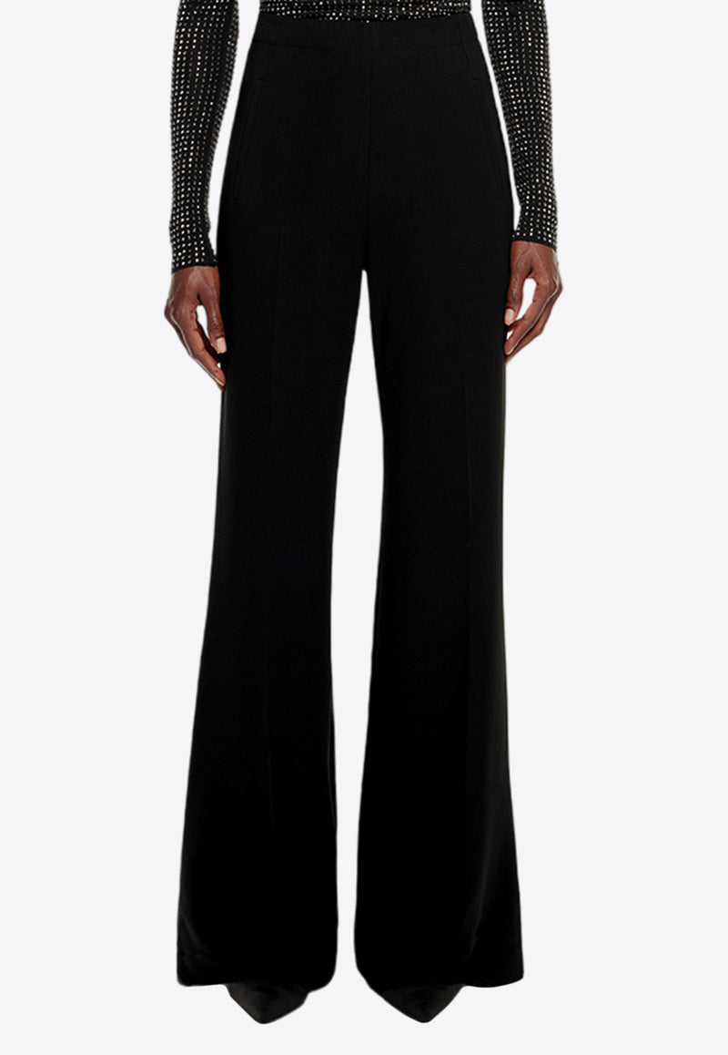 Roland Mouret High-Waist Wide-Leg Cady Pants RM-SS23-001P-BBLACK