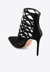 Aquazzura Romance 105 Velvet Ankle Boots Black RMNHIGB0VEL/P_AQUA-000