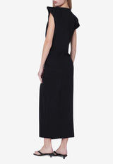 Isabel Marant Nadela Slit Maxi Dress Black RO0307FAA1N41I/S_ISAMA-01BK