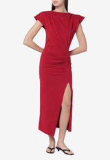 Isabel Marant Nadela Slit Maxi Dress Red RO0307FAA1N41I/S_ISAMA-70CH