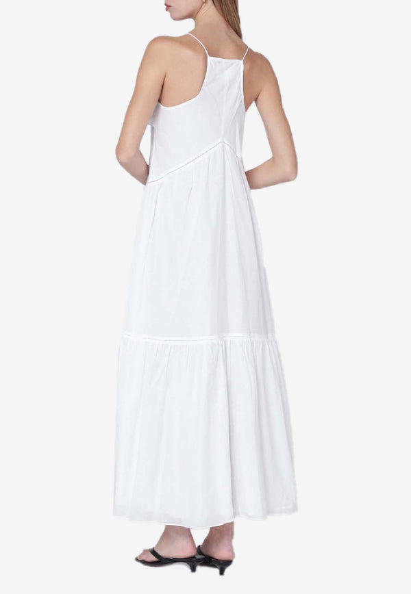 Isabel Marant Étoile Vasma V-neck Maxi Dress White RO1003FBB3J04E/S_ISAET-20WH