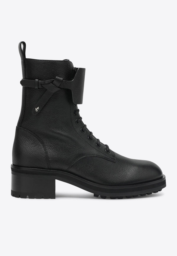 Jimmy Choo Rosabel Grained Leather Ankle Boots Black ROABELFLATGBX/R_JIMCH-BLK