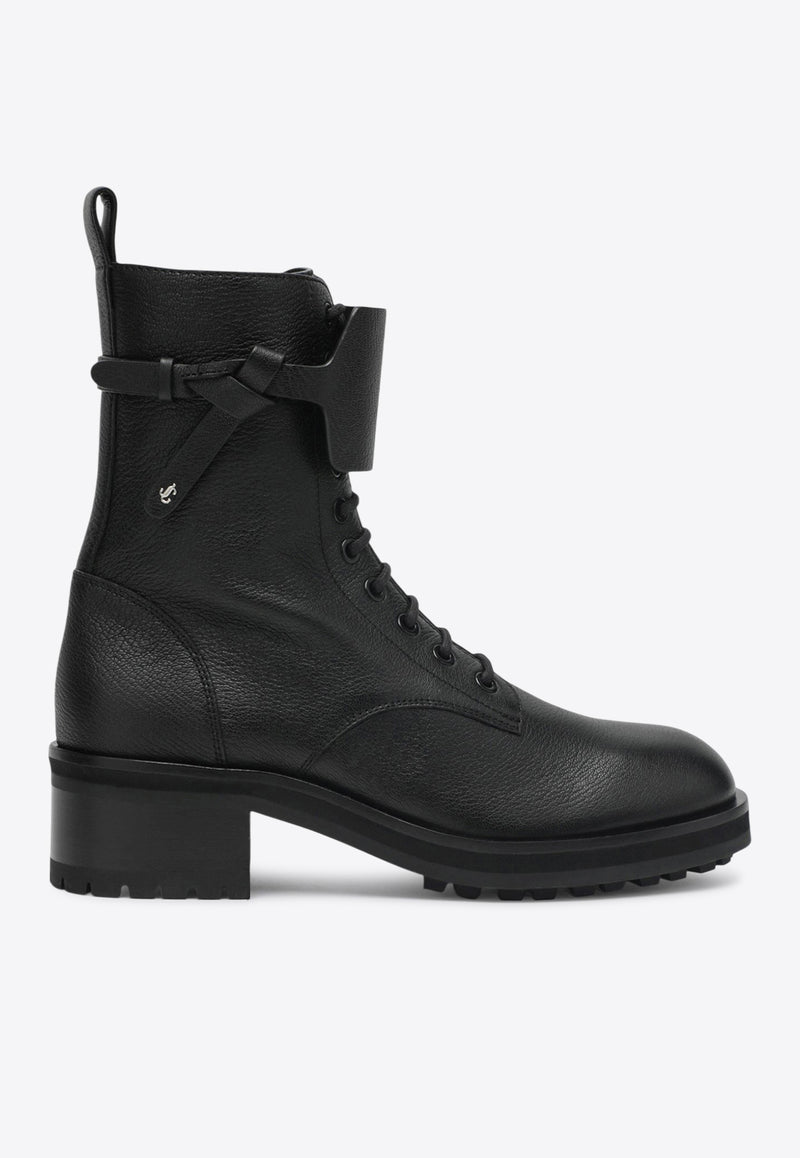 Jimmy Choo Rosabel Grained Leather Ankle Boots Black ROABELFLATGBX/R_JIMCH-BLK