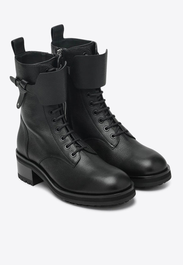 Jimmy Choo Rosabel Grained Leather Ankle Boots Black ROABELFLATGBX/R_JIMCH-BLK