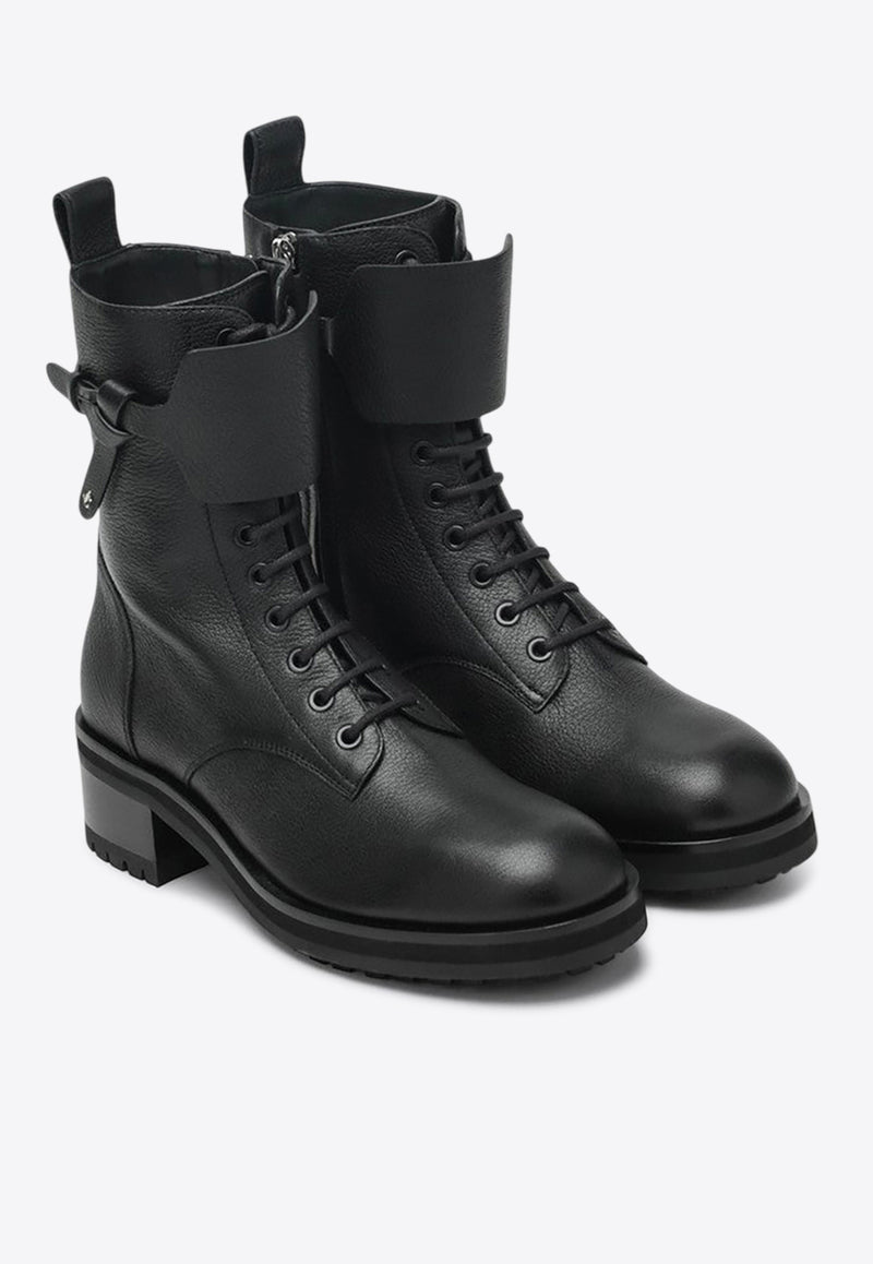 Jimmy Choo Rosabel Grained Leather Ankle Boots Black ROABELFLATGBX/R_JIMCH-BLK