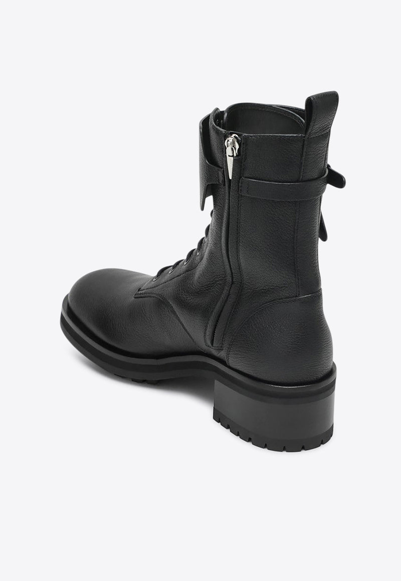 Jimmy Choo Rosabel Grained Leather Ankle Boots Black ROABELFLATGBX/R_JIMCH-BLK