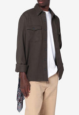 Destin Wool Buttoned Shirt Green ROLFSOWO/R_DESSR-MI