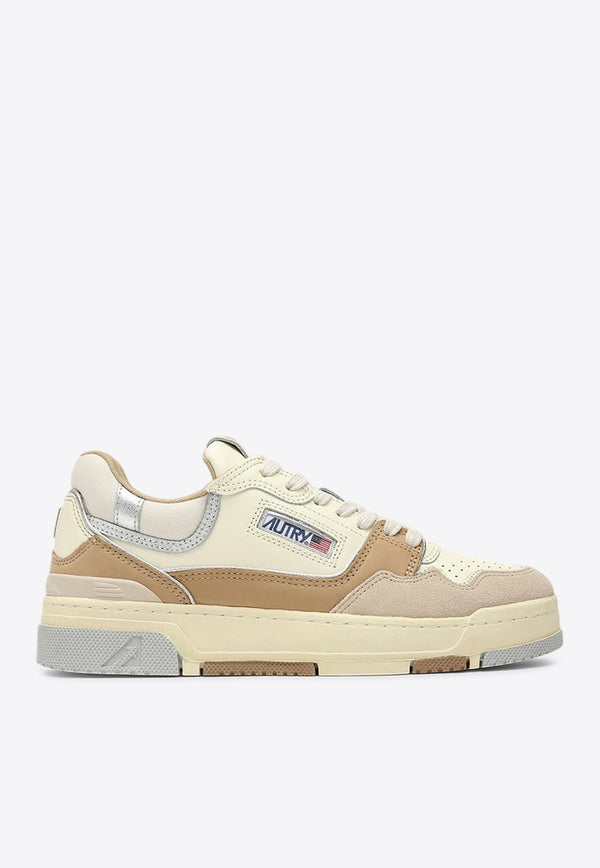 Autry CLC Low-Top Leather Sneakers Beige ROLWUN05/P_AUTRY-UN05