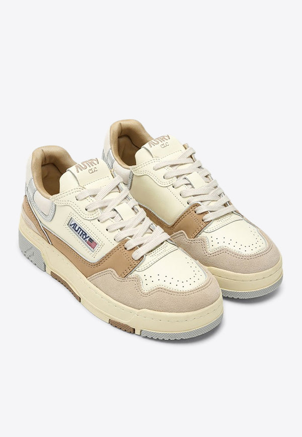 Autry CLC Low-Top Leather Sneakers Beige ROLWUN05/P_AUTRY-UN05