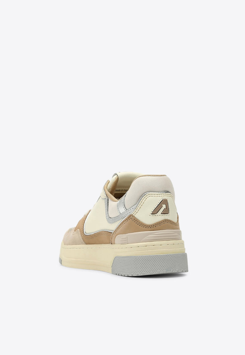 Autry CLC Low-Top Leather Sneakers Beige ROLWUN05/P_AUTRY-UN05