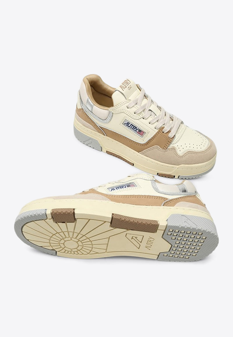 Autry CLC Low-Top Leather Sneakers Beige ROLWUN05/P_AUTRY-UN05