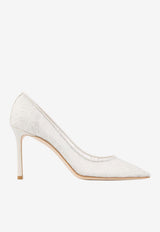 Jimmy Choo Romy 85 Lace Pumps Ivory ROMY 85 JXO IVORY