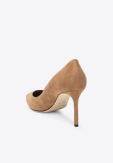 Jimmy Choo Romy 85 Suede Pumps Brown ROMY85KDU/R_JIMCH-TO