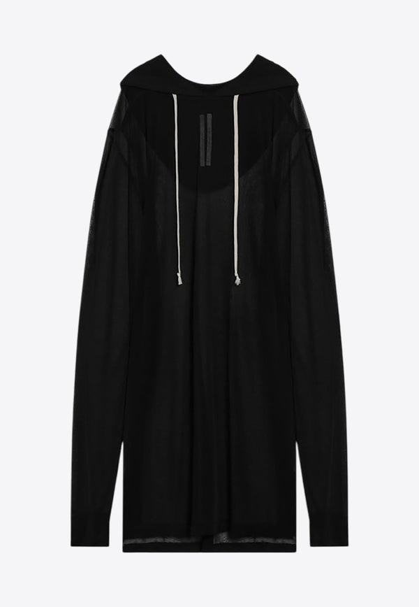 Rick Owens Semi-Transparent Hooded Sweatshirt Black RR01E5285JCR/Q_RICKO-09