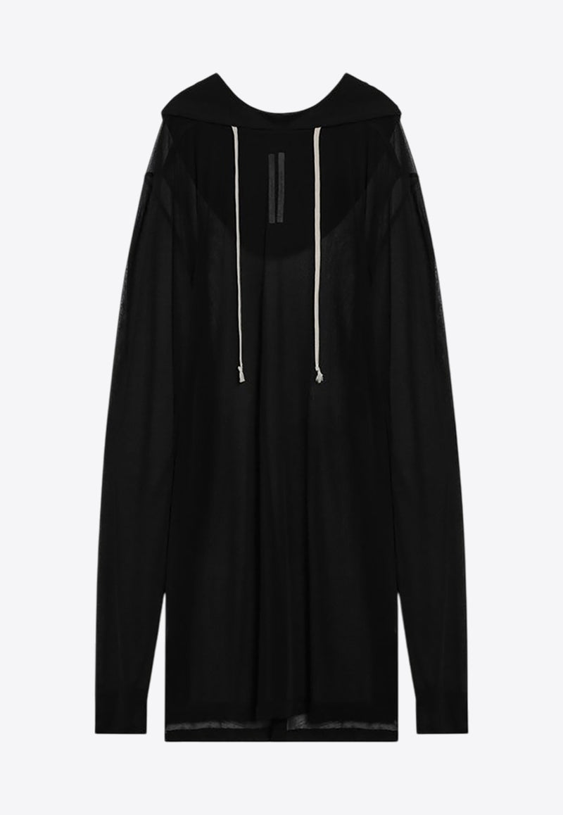 Rick Owens Semi-Transparent Hooded Sweatshirt Black RR01E5285JCR/Q_RICKO-09