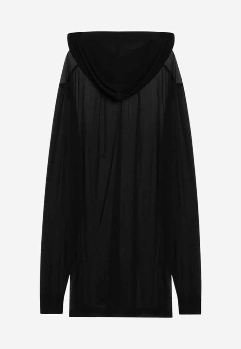 Rick Owens Semi-Transparent Hooded Sweatshirt Black RR01E5285JCR/Q_RICKO-09