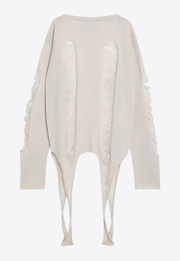 Rick Owens Torn Wool Sweater Ivory RR01E5671KGRIDM/Q_RICKO-41