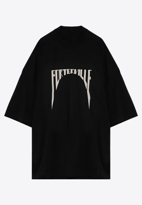 Rick Owens Tommy T Oversized Logo T-shirt Black RR02D6283RNEM7/P_RICKO-0908