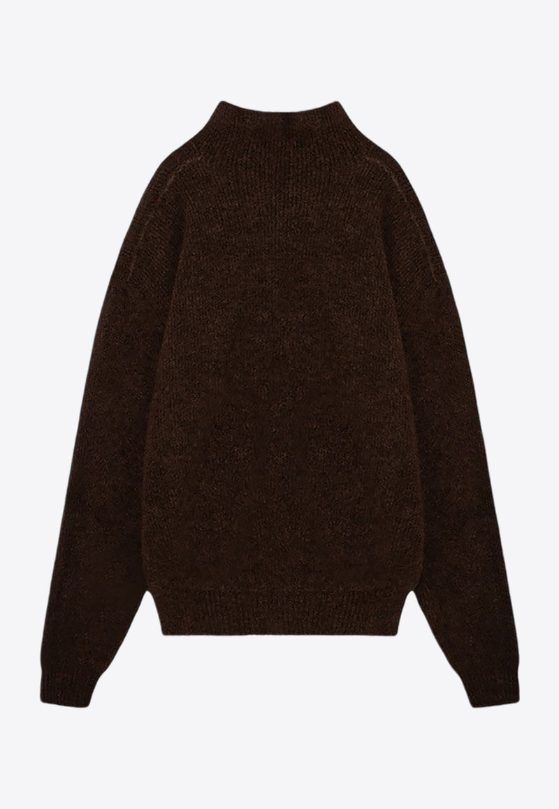 Rick Owens Fisherman Tabard Alpaca Blend Sweater Brown RR02D6648KWP/P_RICKO-04