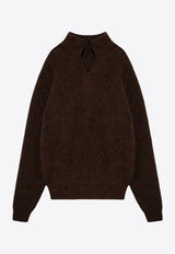 Rick Owens Fisherman Tabard Alpaca Blend Sweater Brown RR02D6648KWP/P_RICKO-04