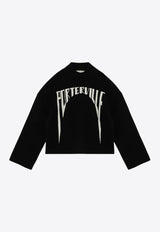 Rick Owens Intarsia Knit Logo Wool Sweater Black RR02D6699KWV1/P_RICKO-0908