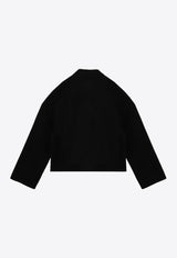 Rick Owens Intarsia Knit Logo Wool Sweater Black RR02D6699KWV1/P_RICKO-0908