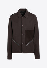 Rick Owens Tour Long-Sleeved Overshirt Dark Brown RR02D6708CTWWTY/P_RICKO-240409