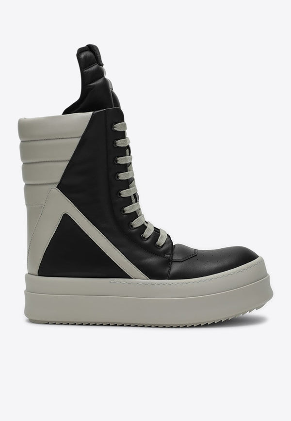 Rick Owens Mega Geobaskets High-Top Sneakers Black RR02D6855LCO/P_RICKO-988